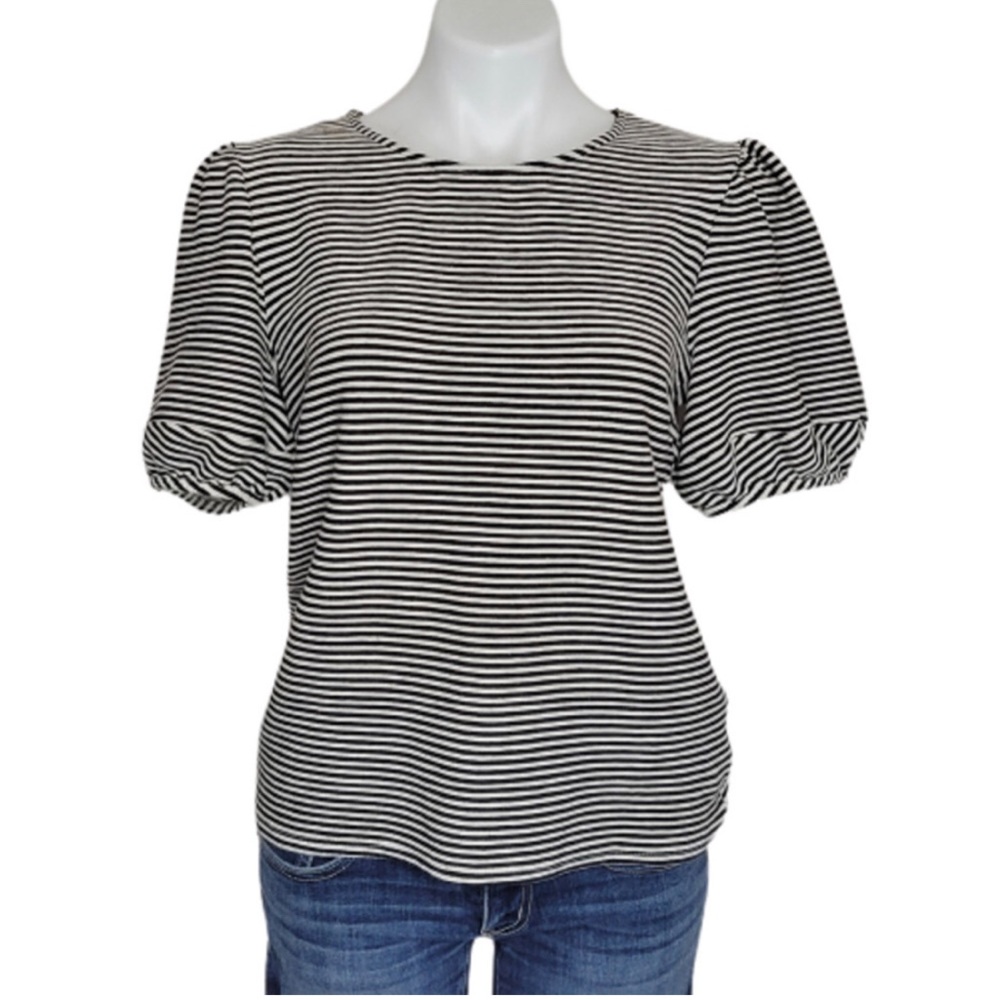 Anthropologie Dolan Black and White Striped Top